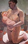 Paula Modersohn-Becker Mother knelt and son oil painting picture wholesale